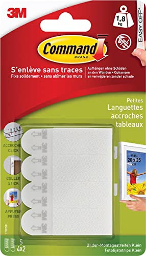 Command - Tiras de fijación para cuadros, 8 unidades