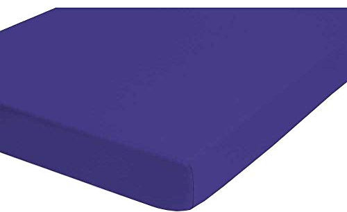 Traumhaft Schlafen - Castell - Markenbettwäsche 0077113 Spannbetttuch Jersey Stretch 1x 90x190 cm - 100x200 cm, dunkelblau