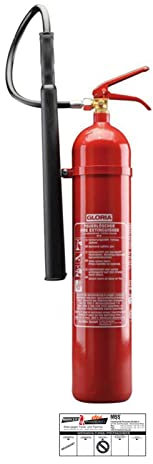 CO2 Feuerlöscher KS 5 ST, Stahlblech rot lackiert Löschmenge 5 kg Brandklasse B