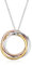 Elli Halskette Damen mit Anhänger Tri-Color Kreis in 925 Sterling Silber 45 cm lang
