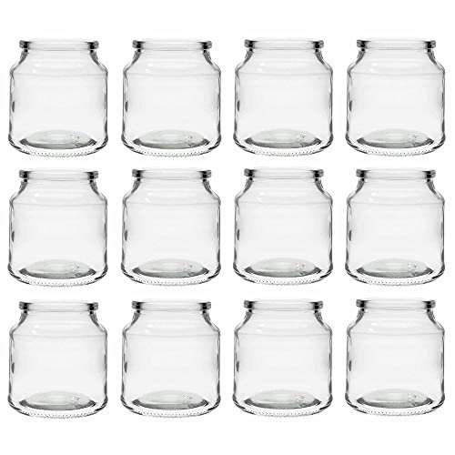 12er Set Teelichtgläser aus Glas – Kleine Windlichter H 7 cm für Teelichter – Teelichthalter für Tischdeko und Hochzeit