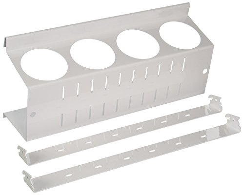 Wall Control Pegboard Spray Can Holder Bracket and Aerosol Can Organizer Pegboard and Slotted Tool Board - White