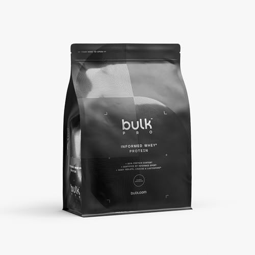 Bulk Informed Whey Protein Isolate Powder, Protein Shake with Added Digestive Enzymes, Strawberries and Cream, 2.27 kg, Packaging May Vary