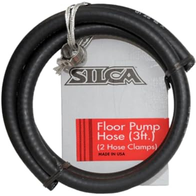 SILCA Tubo di ricambio da 3 piedi per pompe da pavimento Pista e SuperPista nuove e vecchie | il kit include 2 morsetti per il fissaggio alla pompa e al mandrino