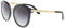 Dolce & Gabbana Damen DG4268 Sonnenbrille, Mehrfarbig (Gold, Schwarz/Grau verlaufend 501/8G), Small (Herstellergröße: 52)