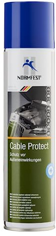 Normfest Cable Protect – Abwehrspray für frei zugängige Kabel, Leitungen, Schläuche & Gummiteile im Motorraum und Unterboden – schützt Oberflächen & Kabel vor Außeneinwirkungen 400 ml