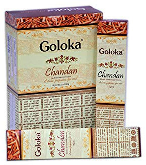 Goloka Masala-Räucherstäbchen, aus Sandelholz, Duft Chandan, 12 Stück