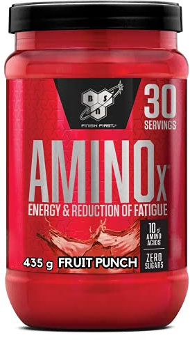 BSN Nutrition Amino X Supplement mit Vitamin D, Vitamin B6 und Aminosäuren, Fruchtpunsch-Geschmack, 30 Portionen, 435 g