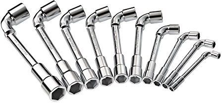 FACOM - Jeu de Clés à Pipe Débouchées Métriques et en Pouces - 75.JN10 - Modèles 8, 10, 11, 12, 13, 14, 16, 17, 18 et 19mm - Matériau Robuste et Durable - Présentation en Boîte