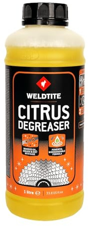 WELDTITE Citrus Degreaser Refill, Powerful Cleaning & Degreasing Formula for Bike Chains & Components, 1 Litre
