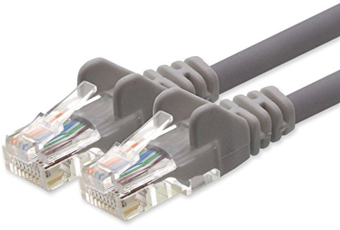1aTTack.de Netzwerkkabel CAT 5e UTP Netzwerk Patch-Kabel mit 2x RJ45 Stecker 7m grau