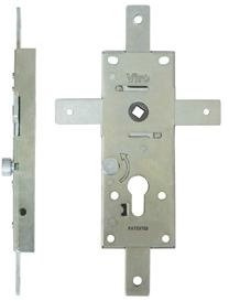 Viro Panzerschloss für Sektionaltore, 4 Verriegelungspunkte, Silber, Riegel, Boltenschloss für Sektionaltore, Bolt, Schloss