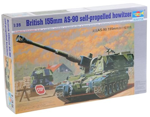 Trumpeter 00324 modellbyggsats brittisk 155 mm AS-90 självgående lafetter, olika