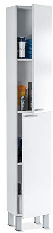 Habitdesign Columna de Baño Auxiliar Amara Blanco Brillo 30x182x25 cm