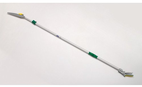 AUSONIA - 35131 TIJERAS DE PÉRTIGA TELESCÓPICA CON HOJA DE ACERO TEFLONADO Y MANGOS DE ALUMINIO EXTENSIBLES DE 192 A 302 CM CONJUNTO DE HOJAS DE SIERRA DE 30 CM