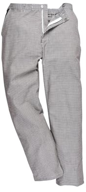 Portwest S068 Harrowkockbyxor Polyester Hållbar 3 Fickor Smutsavvisande | Hundtand, S, Unisex, Rymlig Passform, 35% Bomull, Praktiska Sid- och Bakfickor, Krokar och Stängselspänne, Slitstarkt Tyg