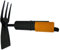 Fiskars Serfouette panne et fourche, Tête d'outil QuikFit, Longueur: 18,5 cm, Tête en acier, Noir/Orange, QuikFit, 1000735