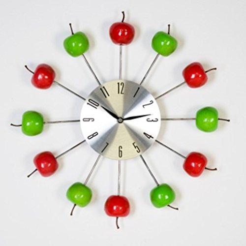 Casablanca Moderne Uhr Apple rot/grün Wanduhr