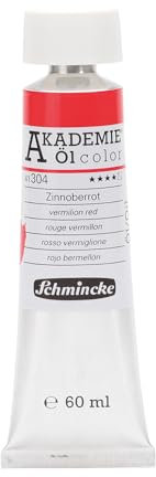 Schmincke – AKADEMIE® Öl color, feine Künstler-Ölfarben, Zinnoberrot, 41 304 011, 60 ml Tube, höchst lichtecht, Ölmalerei