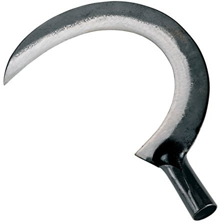 AUSONIA - 33281 GUADANA CON MANGO DE HIERRO DE TUBO Y CON HOJA FORJADA EN ACERO AFILADO MANUALMENTE A CINTA DE 570 GR