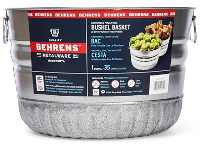 Behrens Galvanized Bushel Basket (1 Bushel)