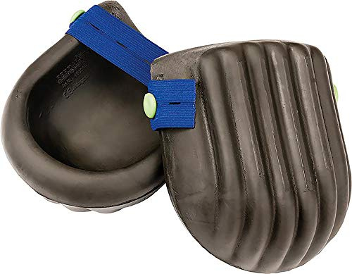Knäskydd av PU-skum med elastiska remmar 1 par svart/blå, svart/blå, En Storlek