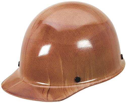 MSA 454617 Skullgard Cap Style Safety Hard Hat with Staz-on Pinlock Suspension | Non-slotted Cap, Made of Phenolic Resin, Radiant Heat Loads up to 350F - Standard Size in Natural Tan