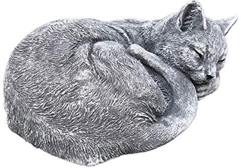 stoneandstyle Statua Scultura gatto felino Klara, fatto a mano, resistente al gelo