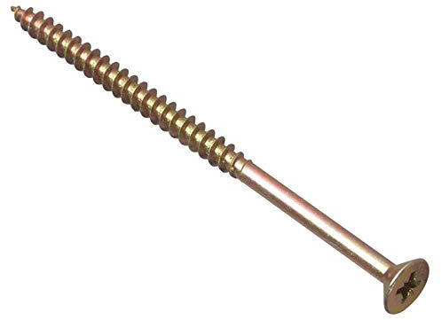 Bargainscrews - Confezione da 100 viti multiuso, ideali per essere impiegate su pannelli truciolari, MDF, PVC e legno 6,0 x 90mm