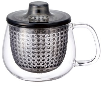 Kinto UniMug Cup Glass Tea Pot with Infuser 350 ml Grey