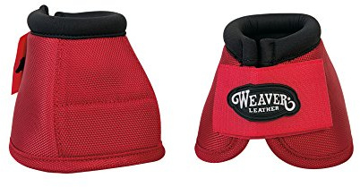 Weaver Leather Ballistic No-Turn Bell Boots, Red, Medium
