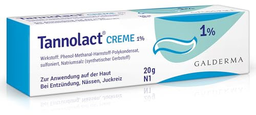 Tannolact Creme, 20g, für Ekzeme und Neurodermitis geeignet, juckreizlindernd und entzündungshemmend, kortisonfrei