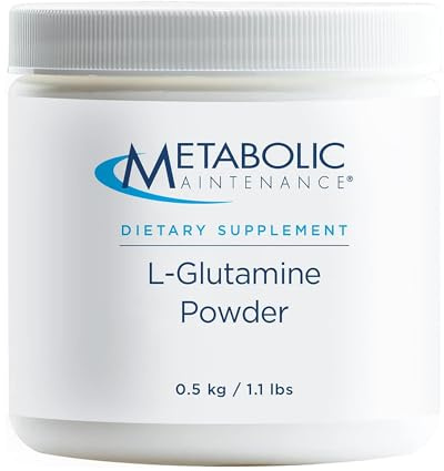 Metabolic Maintenance L-Glutamine Powder - 1000mg Pure Amino Acid Supplement, Easy Drink Add-in - Support for Gut + Intestinal Health, Exercise + Muscle Recovery (500g / 500 Servings)
