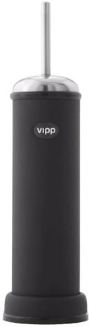 Vipp 11 Toilettenbürste, Edelsathl, Schwarz, 12 cm