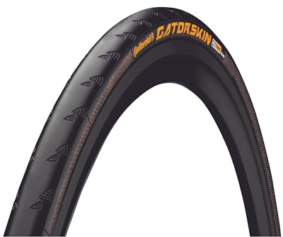 Continental Gatorskin - Wire Bead, Non-Tubeless Road Bike Tire | Tough Urban & Touring Tire for Daily Riding - PolyX Breaker, Duraskin (Black) (27x1-1/4)