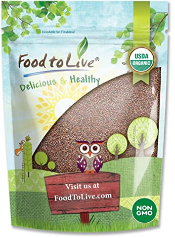 Food to Live Organic Broccoli Seeds for Sprouting, 2 Pounds – Non-GMO, Vegan, Kosher, Sirtfood, Bulk. Rich in Sulforaphane, Vitamin C. Grow Sprouts, Microgreens for Salads, and Sandwiches