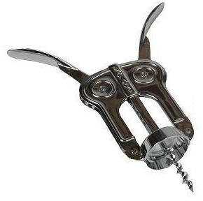 ANGOPE Cavatappi Vino Doppia Leva Cromato - Sacca Sugheri con Due Leve, Cromo