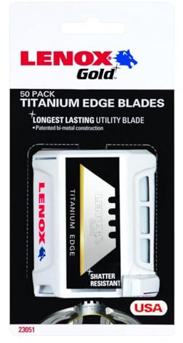 Lenox 50-Pack 1.5-in Carbon Steel Straight Replacement Utility Blades