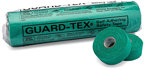 Guard-Tex® Green Finger Tape 3/4 in Self-Adhering Cotton Gauze for Trades — No Adhesive No Residue Skin Protection and Tool Grip — 16 Rolls x 90 ft — Made in USA Since 1935