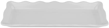 GET ML-128-W Food Service Display Tray with Scalloped Edges, 13.5 x 5.25, White