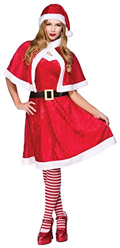 Wicked Costumes Womens Little Miss Santa Fancy Dress Costume - Plus Size