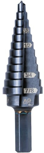 Klein Tools KTSB14 dubbel räfflad stegborr #14, 3/16 tum - 7/8 tum