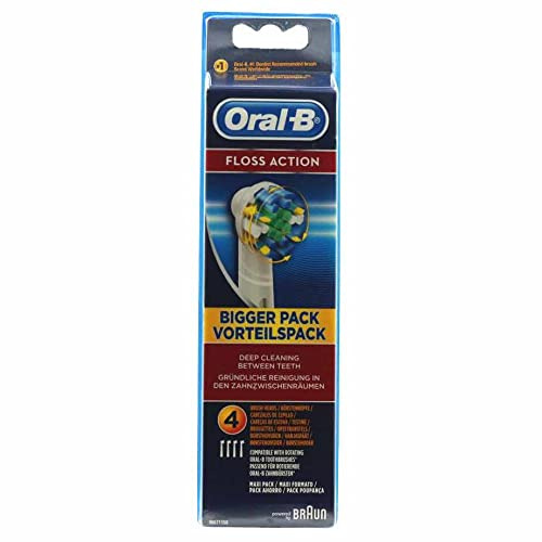 Oral-B Original Floss Action Ersatz-Zahnbürstenköpfe, Weiß, 4 Stück