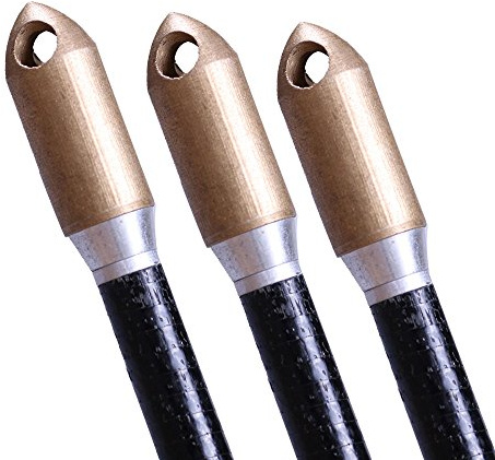 Huntingdoor Archery Arrowhead Whistle Arrow Tips 100 Grain Steel Archery Broadhead Yellow 6PCS