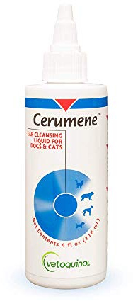 Vetoquinol Cerumene Ear Cleansing Liquid for Dogs and Cats, 4oz
