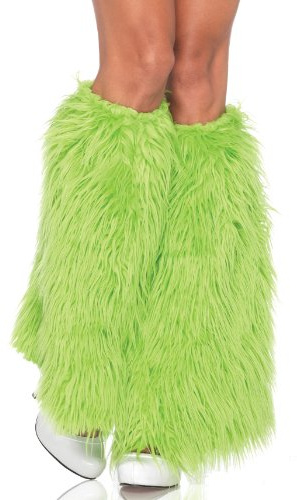 Leg Avenue Grüne Fell-Stulpen