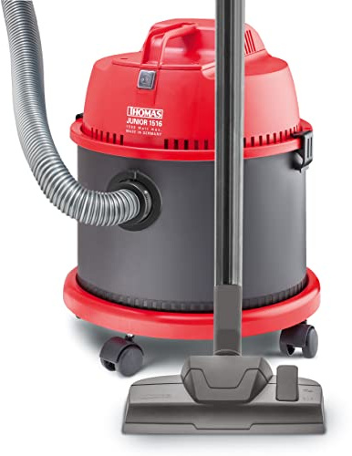 Thomas 786846 Junior 1516 - Aspirador de Agua y Polvo (37 x 37 x 49,2 cm/1500 W), Color Negro y Rojo