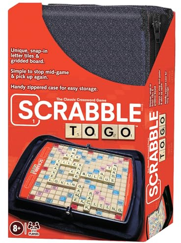 Scrabble to Go by Winning Moves Games USA, a Travel Version of The World's Favorite Word Game, for 2 to 4 Players, Ages 8+ (1202)