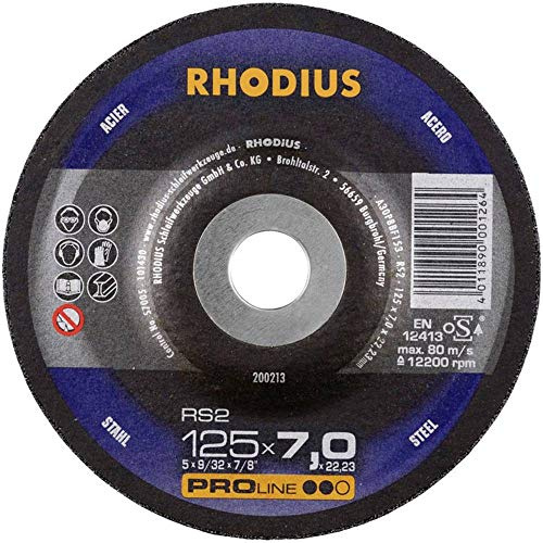 Rhodius 200184 RS2 Disque à ébarber 115 mm 22,23 mm