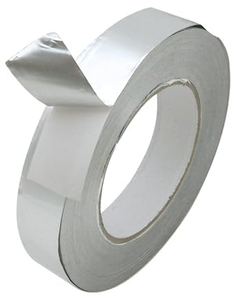 J.V. Converting JVCC Aluminum Foil Tape 2 mil Linered, (AF20), 1 in. x 50 yds. (Silver)